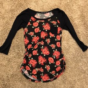 Floral Half Sleeve Top